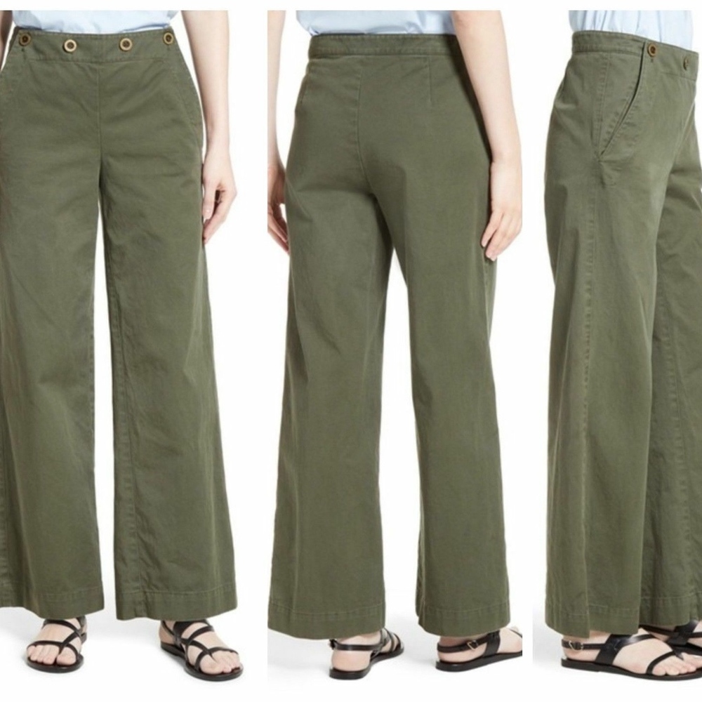 NEW! $285 Theory Namid TS Washed Chinos‎ Pants in Myrtle Green [SZ 8 ] - Picture 2 of 8